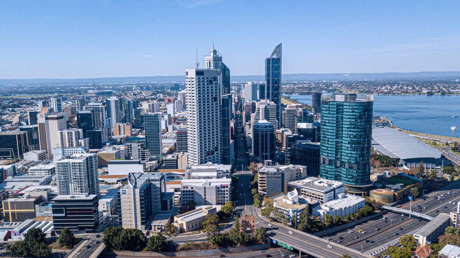 Perth aerial view - Hughes Chauffeur service