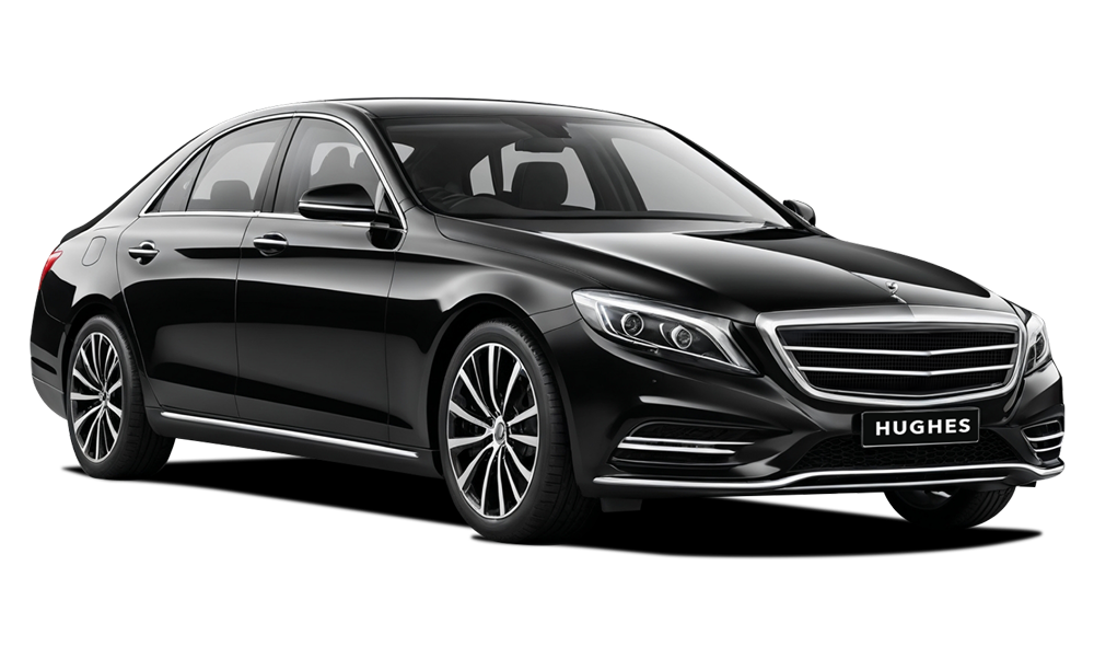 Premium sedan for luxury chauffeur service by Hughes