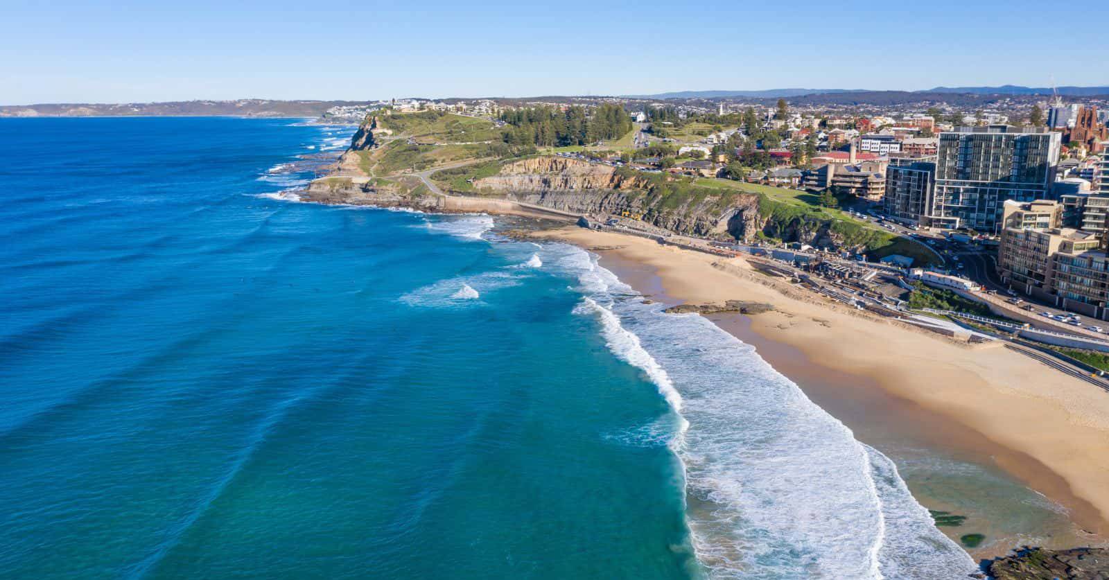 Aerial view of Newcastle - Hughes Chauffeur service